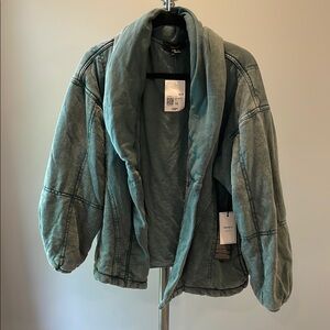 Forever 21 Teal Quilted Outerwear
